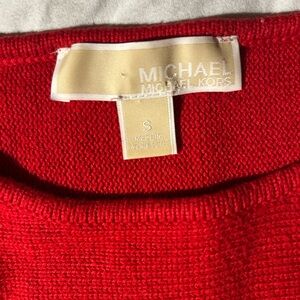 Michael Kors Valentine Red Side Zip long sleeve Sweater - soft & cozy